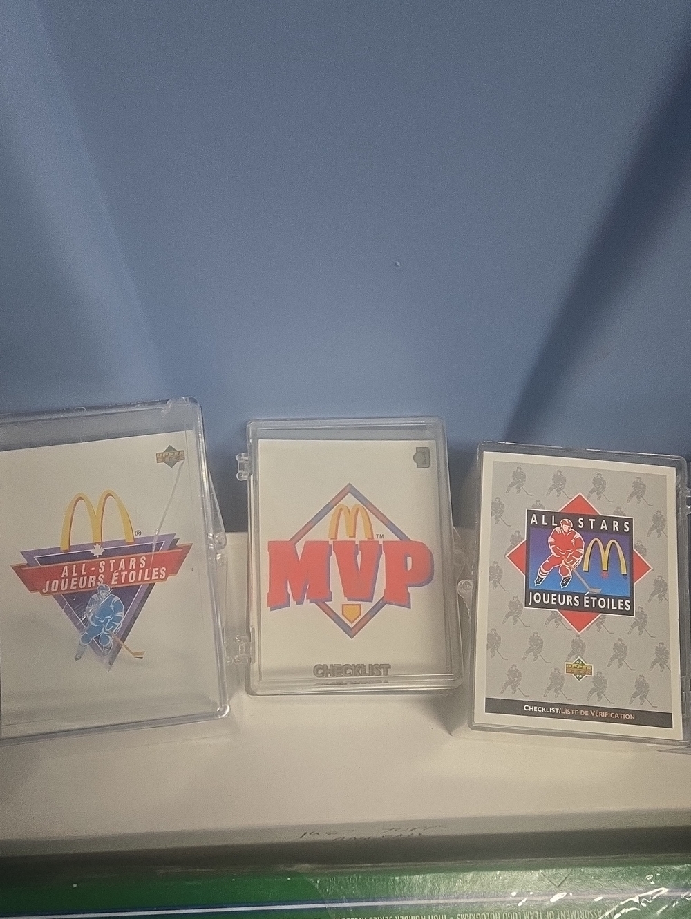 McDonald's MVP & All-Stars Card Display Set - White, Red, Blue